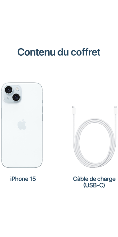 Apple iPhone 15 Bleu 128 Go
