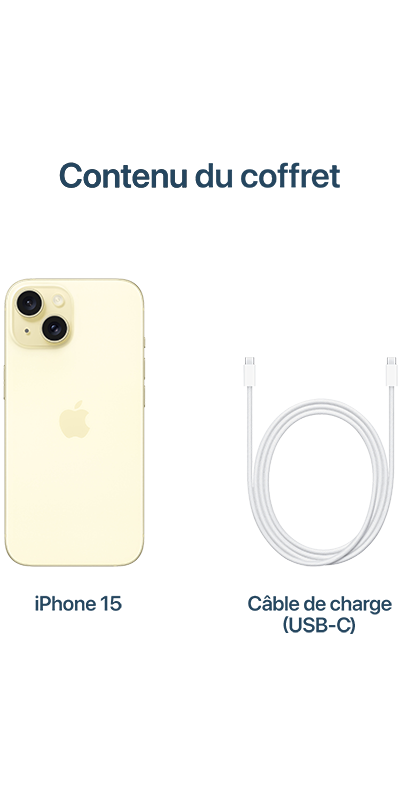 Apple iPhone 15 Jaune 512 Go