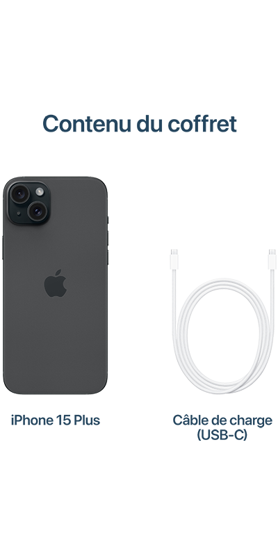 Apple iPhone 15 Plus Noir 128 Go